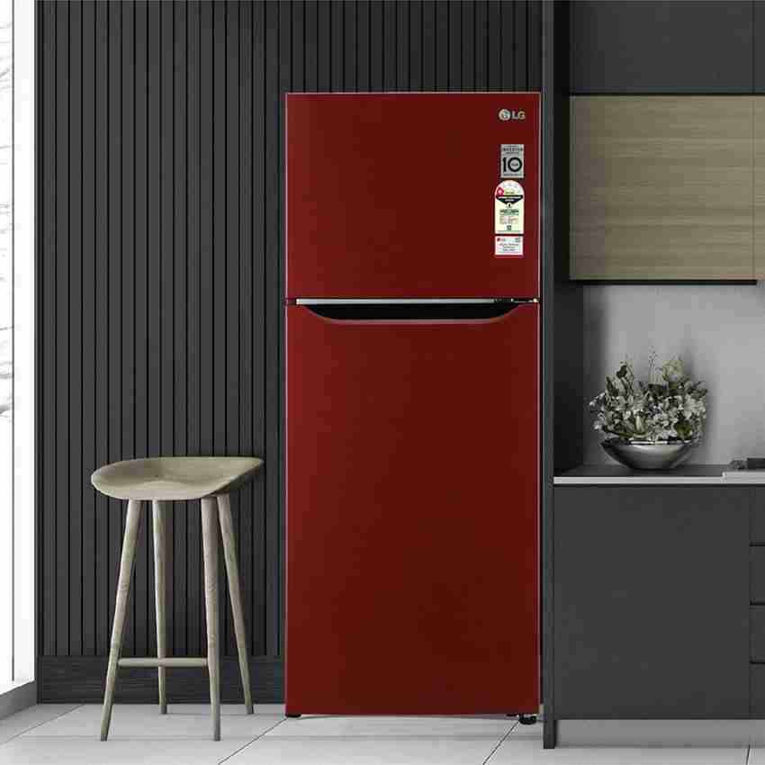 Lg double door fridge red shop colour