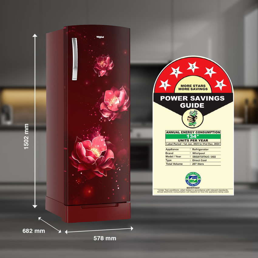 Whirlpool 207 L Direct Cool Single Door 5 Star Refrigerator with Base Drawer Online at Best Price in India Flipkart
