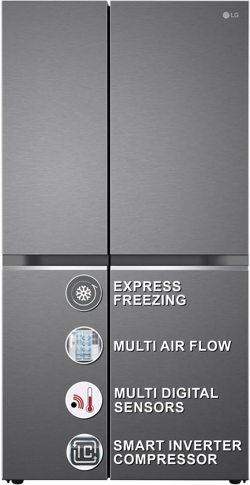 LG 655 L Frost Free Side by Side Refrigerator with Smart Inverter