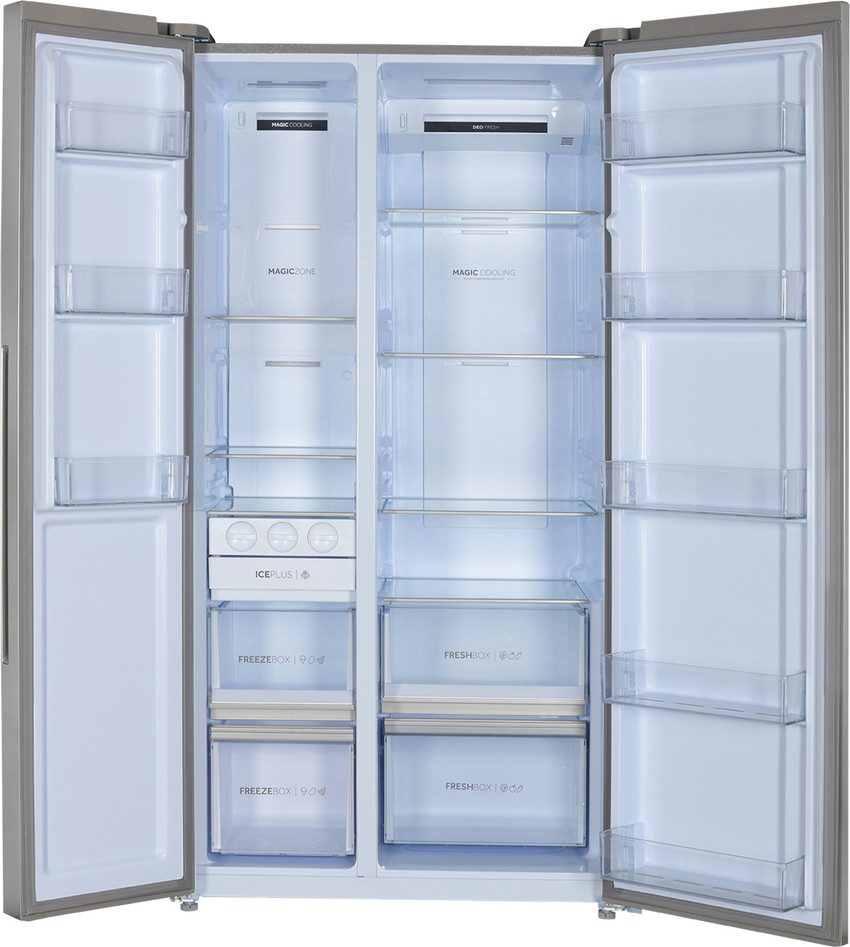 Candy side by sales side fridge freezer