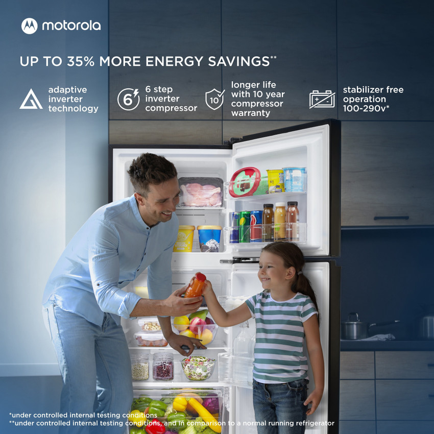 MOTOROLA 271 L Frost Free Double Door 3 Star Refrigerator Online