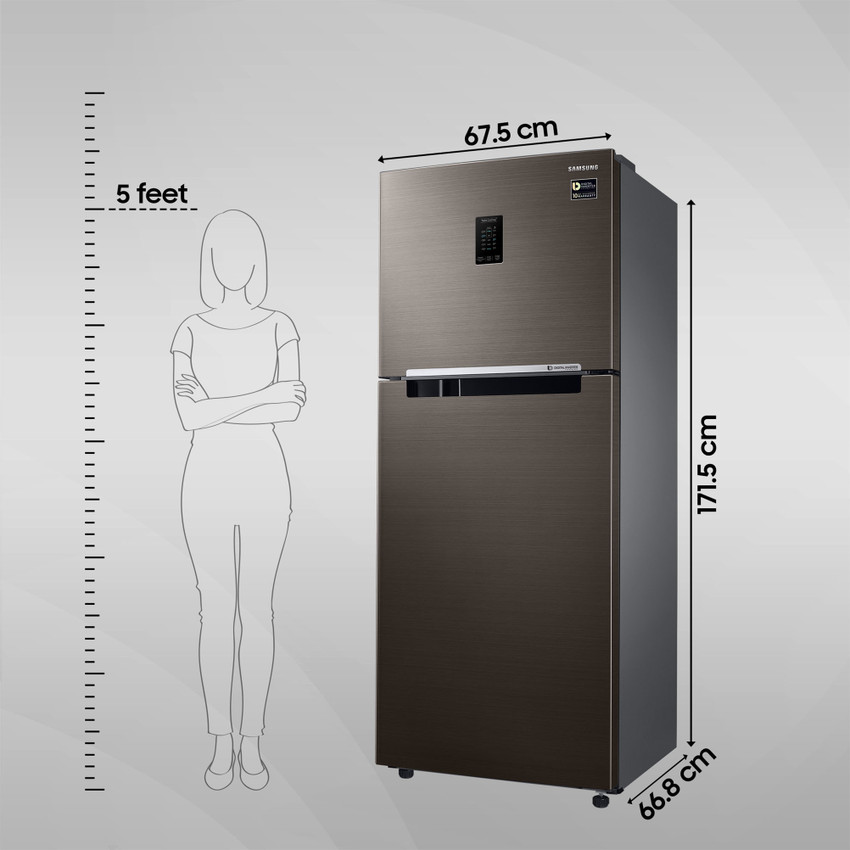 SAMSUNG 355 L Frost Free Double Door 2 Star Convertible Refrigerator with Curd Maestro Convertible 5 in 1 Digital Inverter and Display