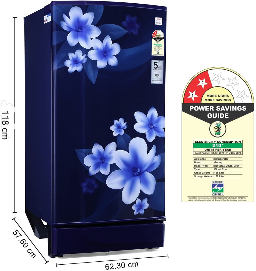 Godrej fridge 185 shop litre 2 star
