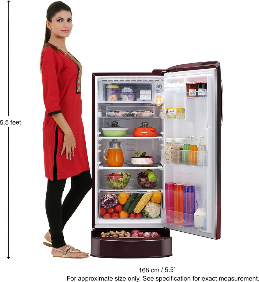 LG 190 L Direct Cool Single Door 3 Star Refrigerator with Base