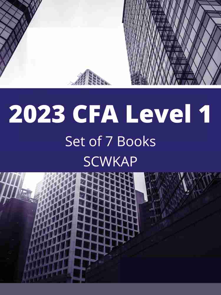 2023 CFA Level 1 Kaplan Schweser Study Package (Set Of 7 Books 