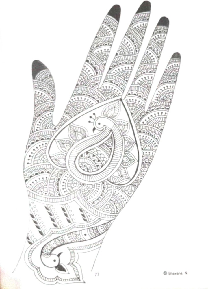 Mehandi Design Book: Featuring 28 Pairs Of Full Hand Outlines For Drawing  Mehandi Designs : PUBLICATIONS, PN ARTS: Amazon.com.au: Books