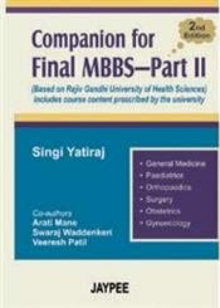 Companion For Final MBBS 16th Edition 2022 By Singi Yatiraj, 51% OFF