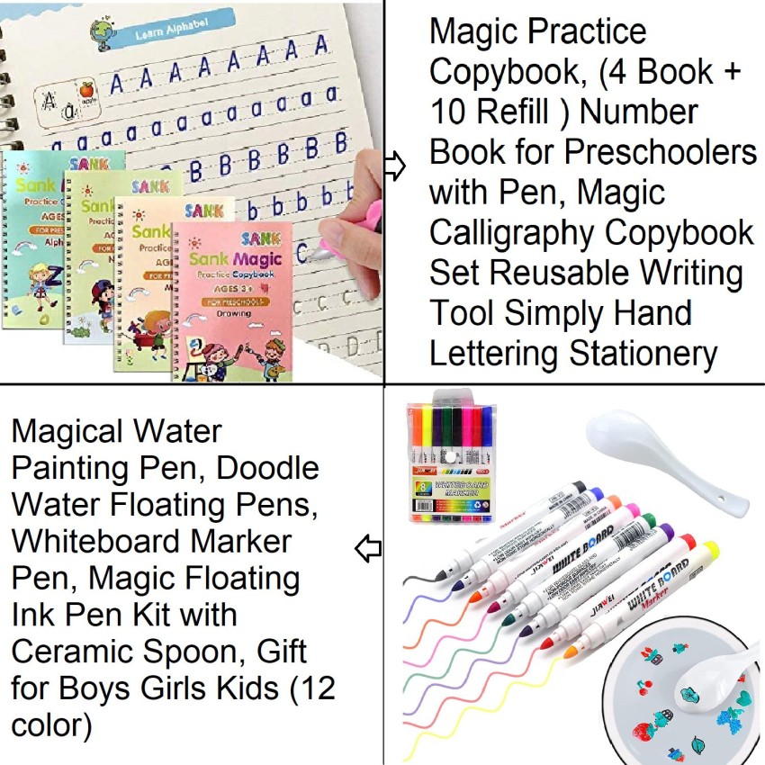  EXTRAPOSH 8 Colors Doodle Pen Children's Colorful Marker Pen  Magical Water Painting Pen Easy -to-Wipe Dry Erase Whiteboared Pen Doodle  Water Floating Pen, Water Writing Mat Pen Doodle Pen : Toys