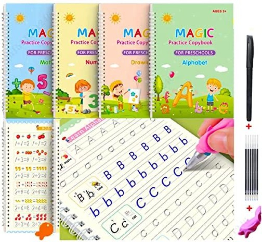 Reusable Handwriting Workbooks for Preschools Grooves Magic Practice  Copybooks for Kids Template Design and Handwriting Aid Magic Practice  Copybook