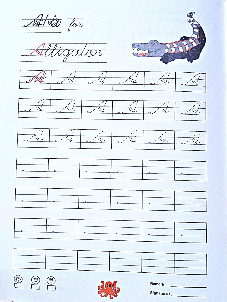 Handwriting Practice for Kids: A is for Alligator 