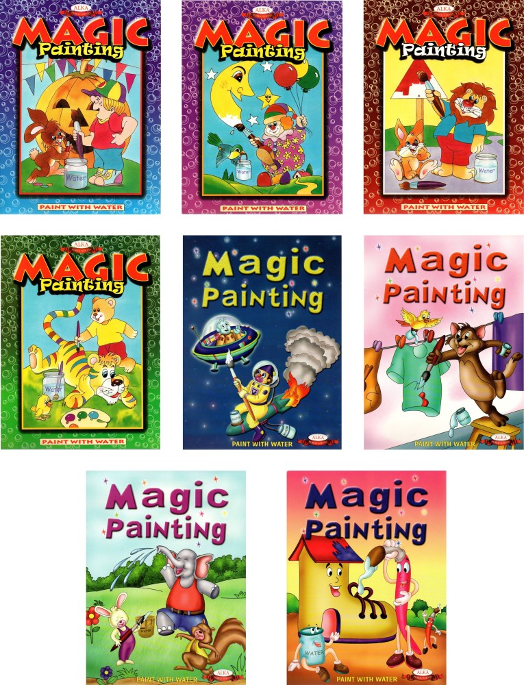 Magic Painting - Paint With Water, Set Of 8 Books, Fun & Learn Activity  For Kids, : Buy Magic Painting - Paint With Water, Set Of 8 Books