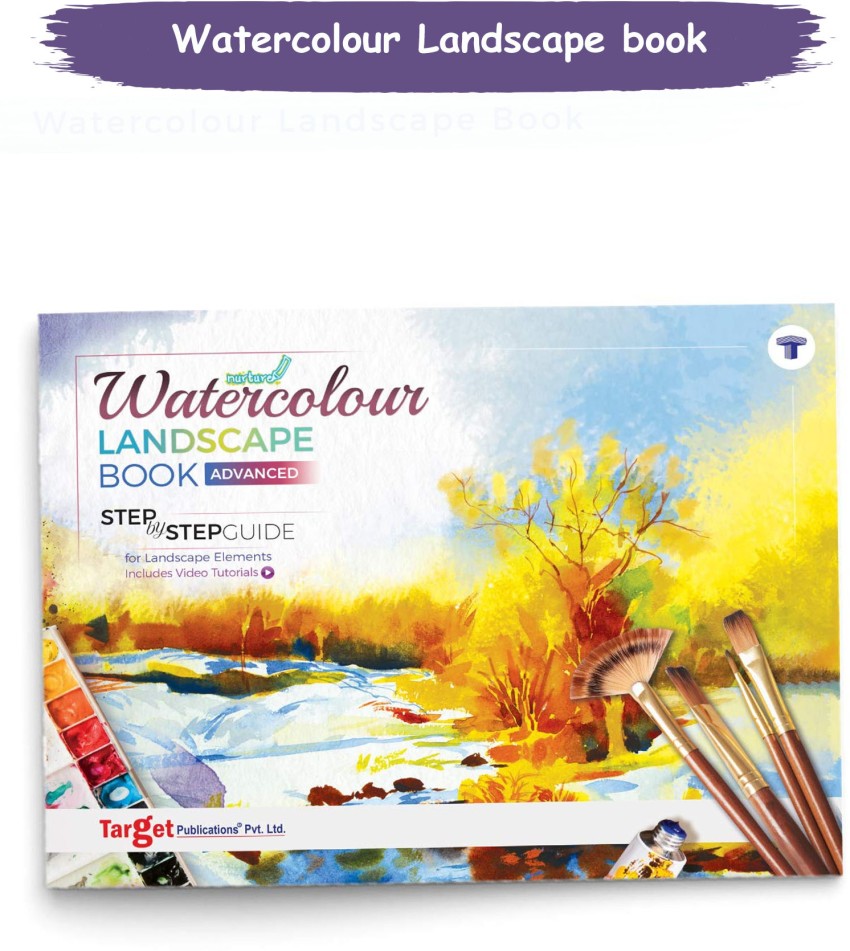 Landscape Painting Book With Step By Step Guide To Practice Landscape Watercolor  Painting, Learn To Paint Stone, Grass, Water And Tree Paintings