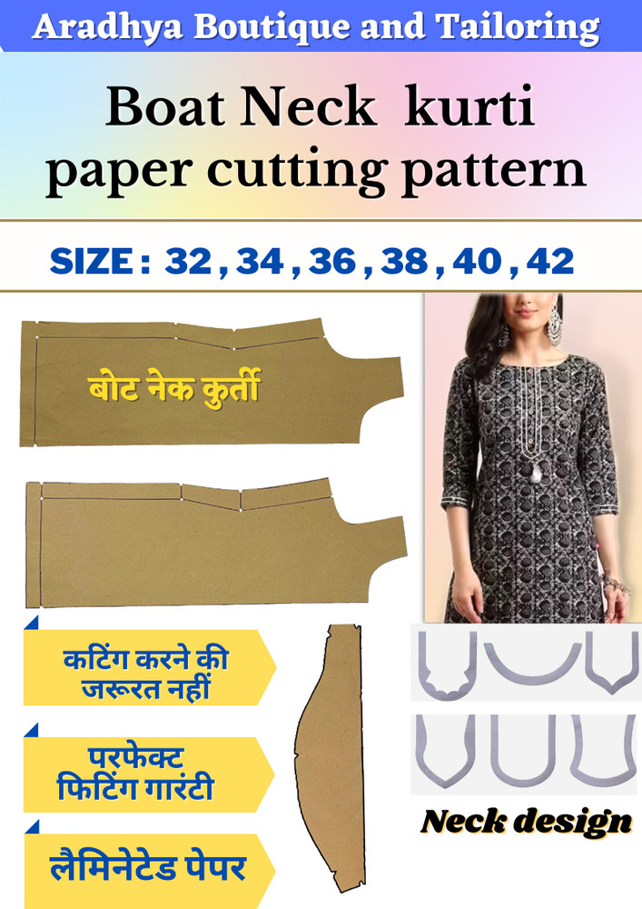 Designer Boat Neck Kurti with Side Pockets  Full Cutting  Stitching  Tutorial  YouTube
