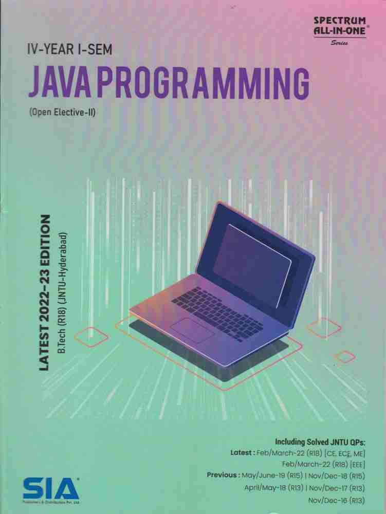 Java Programming Open Elective II B.Tech IV Year I Sem R18 JNTU