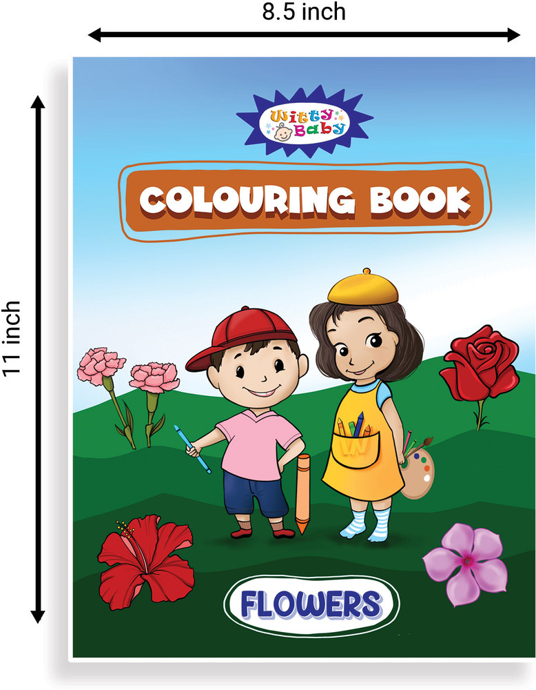 13+ Flowers Coloring Book