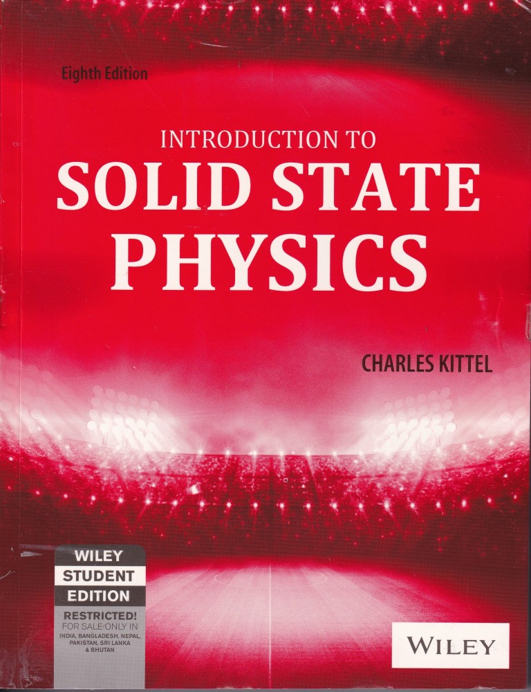 Introduction To Solid State Physics: Buy Introduction To Solid