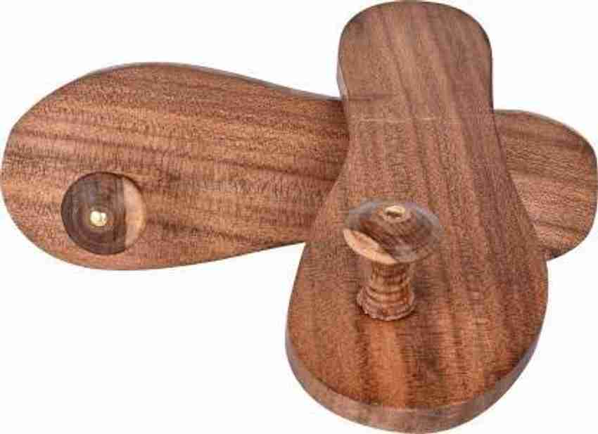 TORPPEZA Hand crafted Wooden Slippers KHADAU for Men and Women Unique Nobes Design Religious Footprint Price in India Buy TORPPEZA Hand crafted Wooden Slippers KHADAU for Men and Women Unique Nobes