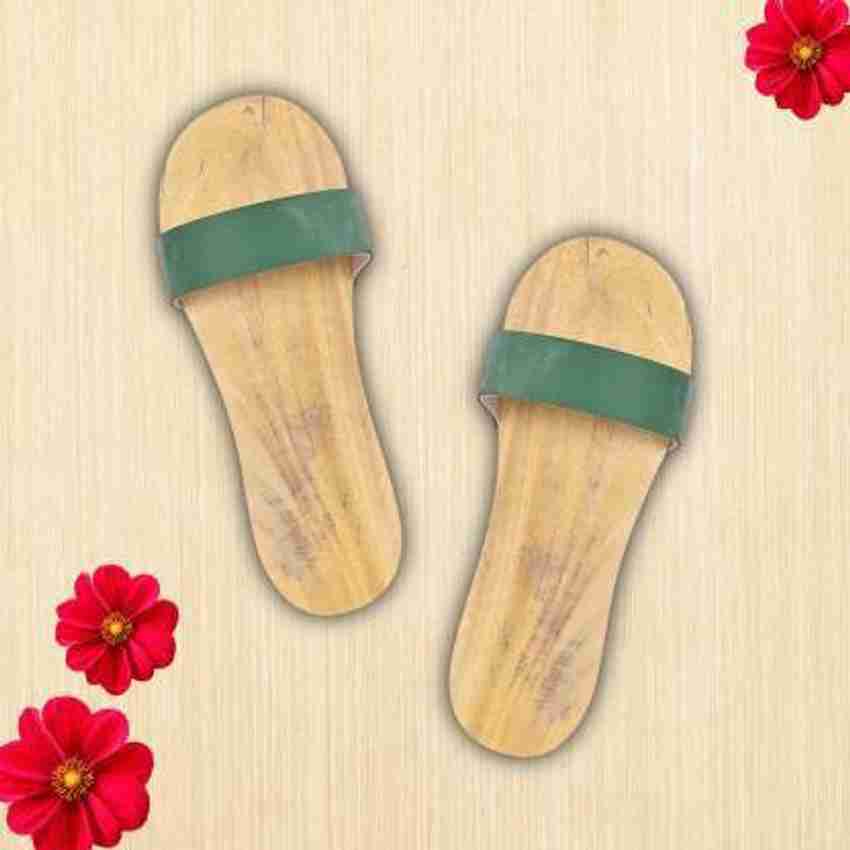 TORPPEZA Hand crafted Wooden Slippers KHADAU for Men and Women Unique Nobes Design Religious Footprint Price in India Buy TORPPEZA Hand crafted Wooden Slippers KHADAU for Men and Women Unique Nobes