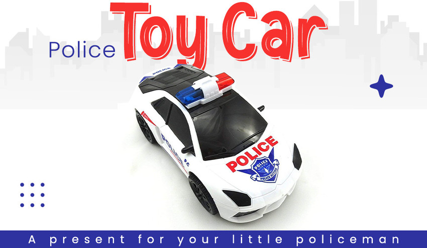 Remote control police car with lights hot sale and siren