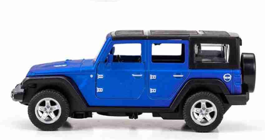 Blue top jeep toy