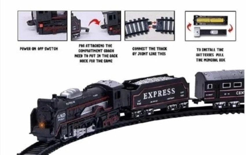 Glamour Black Train and Train Set 13 Pieces Black Train and