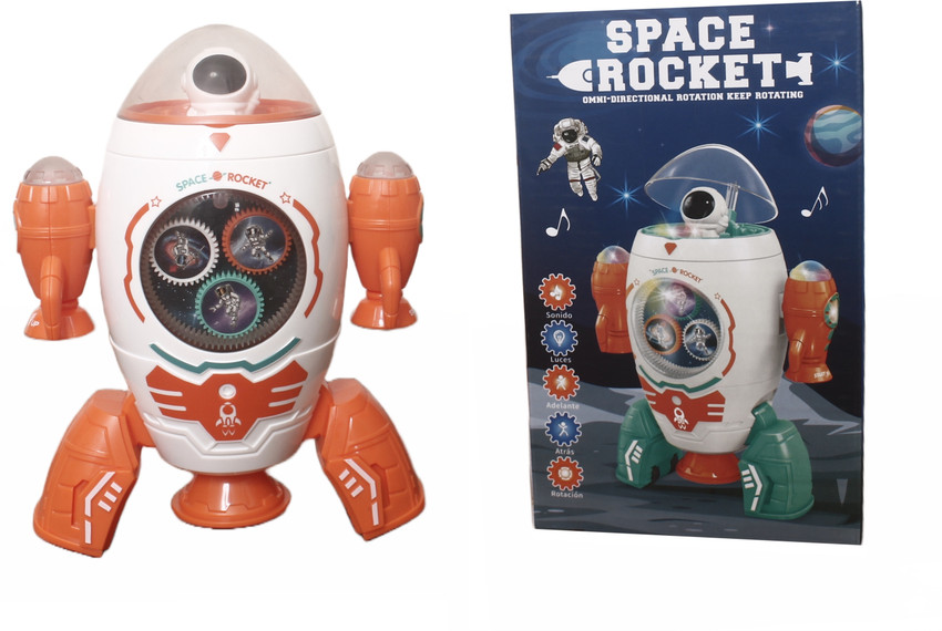 WOW toys Dancing Space Rocket with Lights Music Toy for Kids