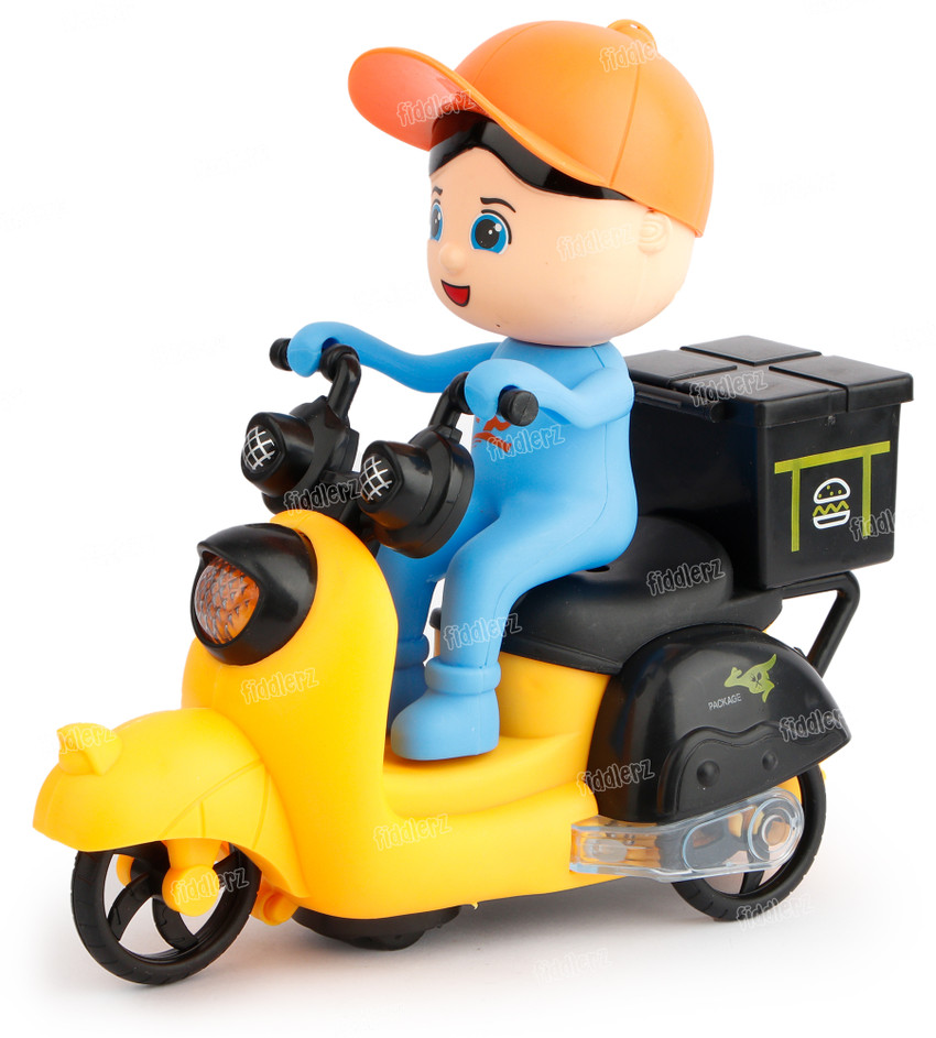 FIDDLERZ Food Deliver Scooter Bike with Lights Sound Toy for