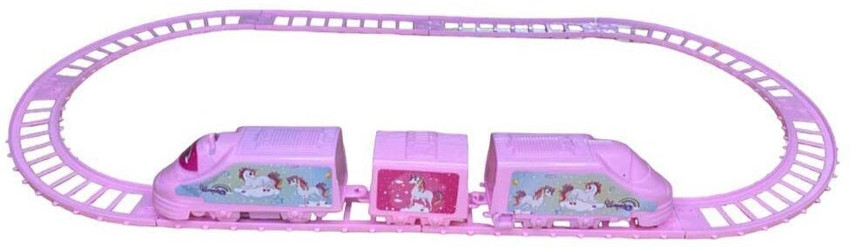 littlewish unicorn pink track and train toy set for kids unicorn