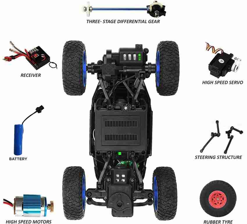 NHR Powerful Rechargeable Battery 2.4 Ghz Rock Crawler Monster