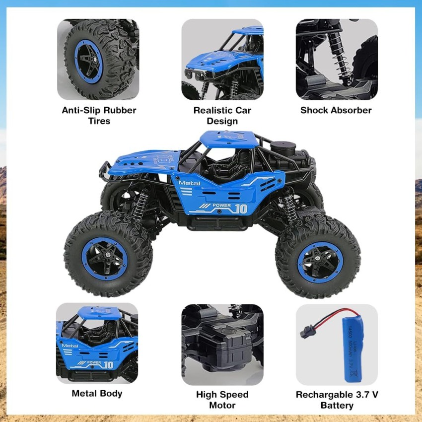 Diksha Remote Control Car Rock Crawler 4 Wheel Drive Metal Remote