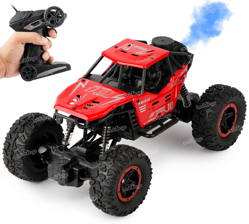 Monster Truck Friction Powered Push And Go Toy Red Stunt Car