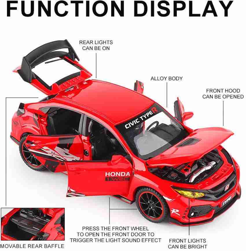 Akvanar 1 32 Honda Civic Type Metal car Open Door with Light