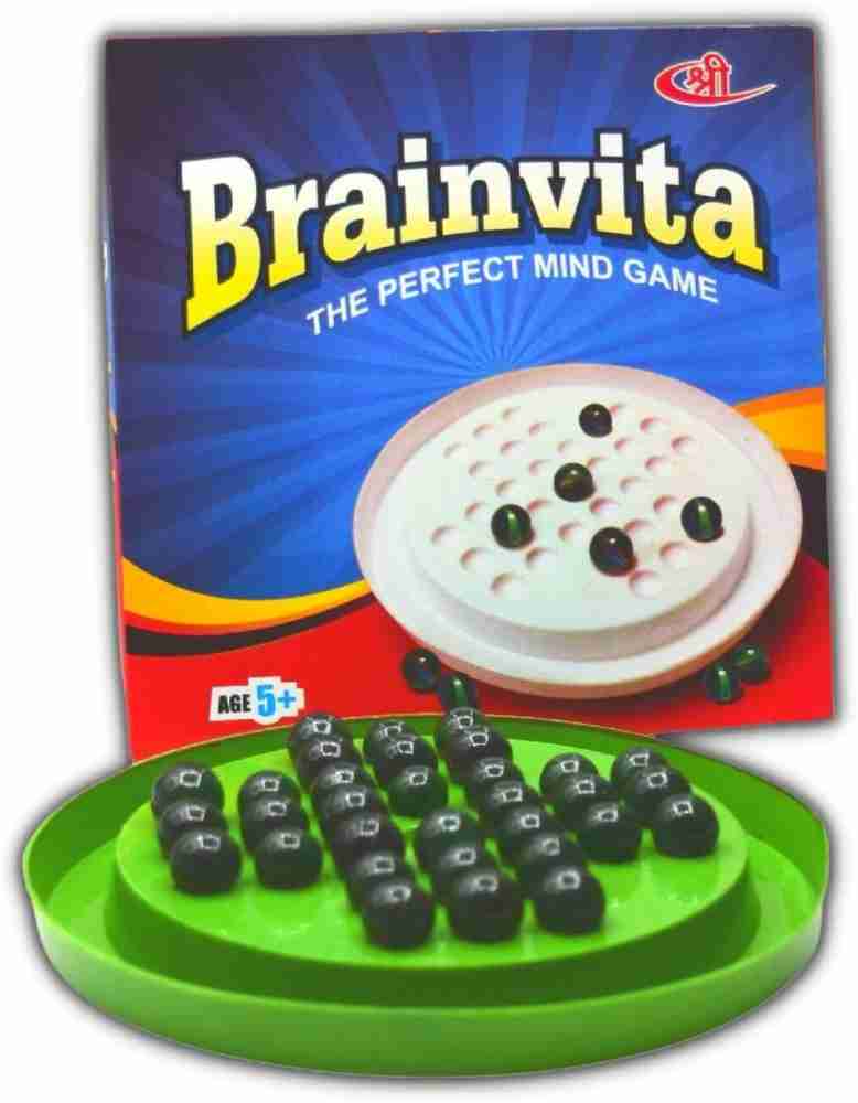 venimall Brainvita Board Game with 32 Marbles, Marble Solitaire Board Game  Accessories Board Game - Brainvita Board Game with 32 Marbles