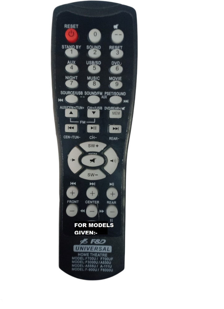 ANM Remote Compatible for F D Home Theater Works for Models