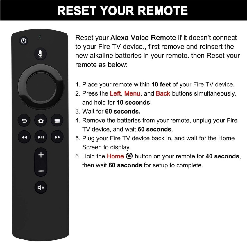 Buy Crystonics Remote Control Compatible for  Alexa Fire TV Stick 4K  Max with Voice 3rd Gen - radio (RF)  Fire TV Stick Remote Controller  (Black) [Pairing Manual Will be Back
