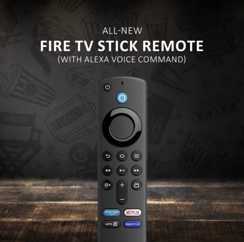 Buy Crystonics Remote Control Compatible for  Alexa Fire TV Stick 4K  Max with Voice 3rd Gen - radio (RF)  Fire TV Stick Remote Controller  (Black) [Pairing Manual Will be Back