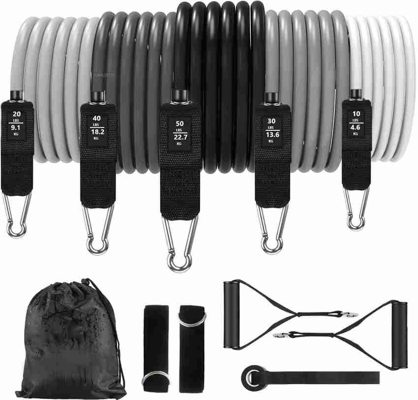 LAFILLETTE Resistance Set 5 Exercise Bands With Handles Door Anchor Fitness Resistance Tube Buy LAFILLETTE Resistance Set 5 Exercise Bands With Handles Door Anchor Fitness Resistance Tube Online at Be...