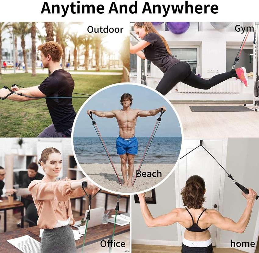 Bodylastics Resistance Band Set-Resistance Bands with Handles, Ankle  Straps, Door Anchor, Carry Bag Heavy-Duty Stretch Exercise Bands-Patented  Clips and Snap Reduction Tech (3-96LBS Set Assorted) : : Sports &  Outdoors