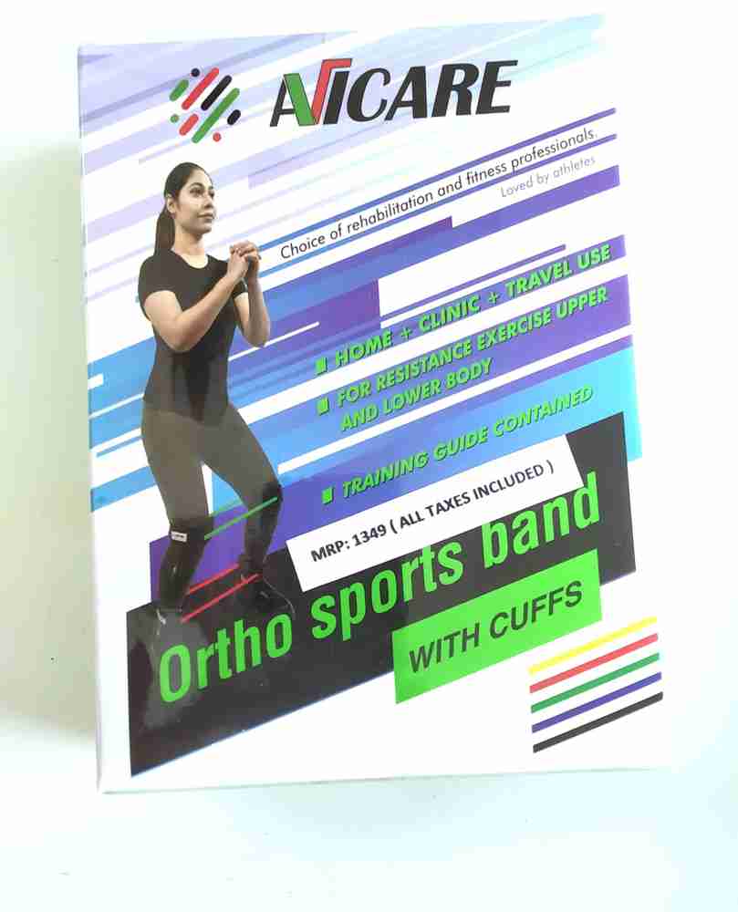 avicare Ortho Sports Band with Cuffs RED Resistance Tube