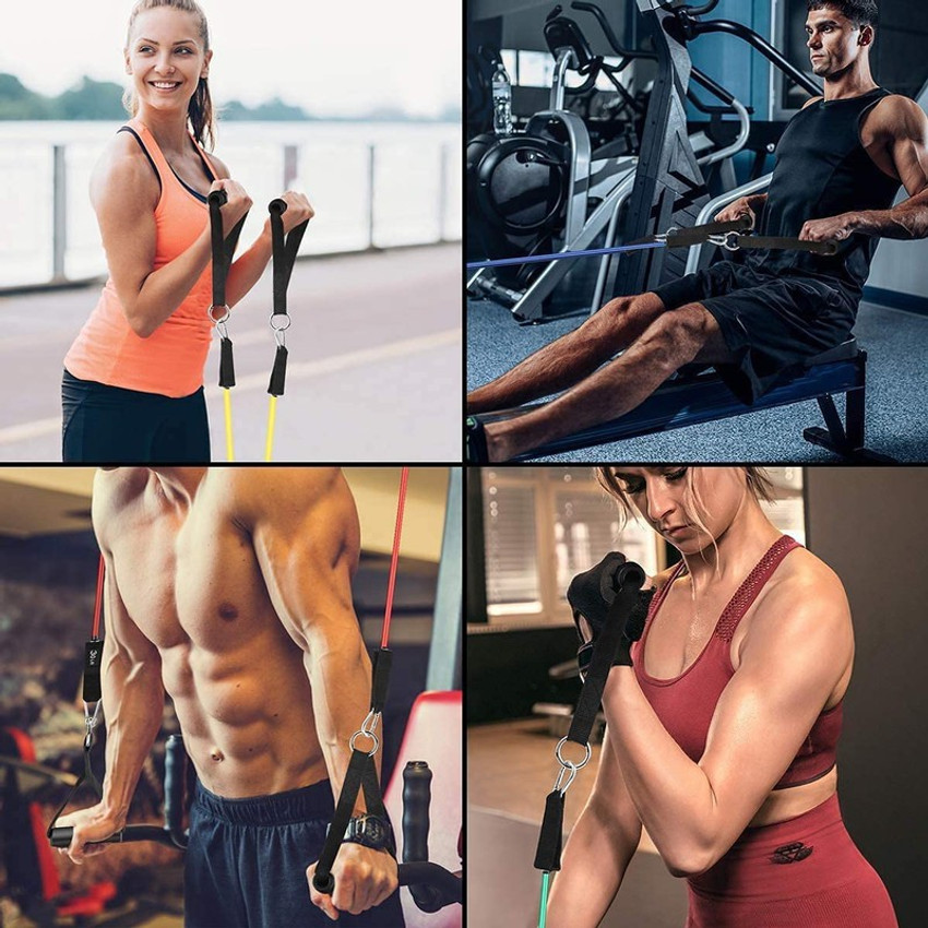 PICKFIT 11 Piece Gym Power Resistance Band Set for Exercise with Door Anchor and Hook Resistance Tube Buy PICKFIT 11 Piece Gym Power Resistance Band Set for Exercise with Door Anchor