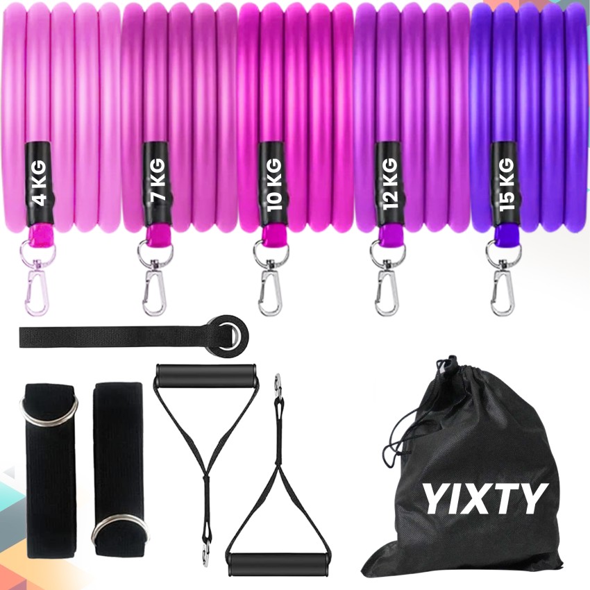 YIXTY Resistance Bands Set for Exercise, Stretching, and Workout Toning  Tube Resistance Tube - Buy YIXTY Resistance Bands Set for Exercise,  Stretching, and Workout Toning Tube Resistance Tube Online at Best Prices