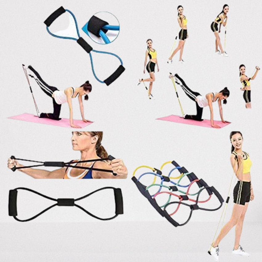 DADNSON Home Exercise 8 Shape Resistance Yoga Tube Chest Expander Tube Foam Grip 11 Resistance Tube Buy DADNSON Home Exercise 8 Shape Resistance Yoga Tube Chest Expander Tube Foam Grip 11 Resistance T...