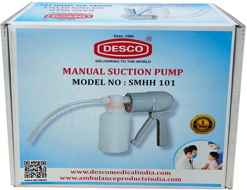 DESCO Portable Slow Suction Machine EcoVac, For Medical, Capacity: 15 Ltr  at Rs 4750 in Delhi