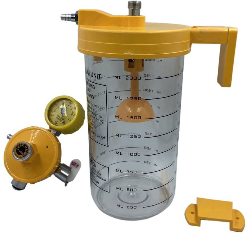 Lexbax Ward Vacuum Unit with 1000ml Jar with Regulator for Medical