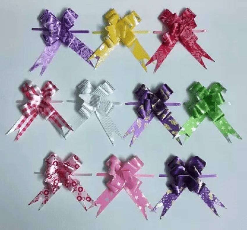 Crafto Pull Flower Ribbon for Gift Wrap and Decoration (Multicolor, Small)  - Pack of 50Pcs Multicolor PP (Polypropylene) Ribbon Price in India - Buy  Crafto Pull Flower Ribbon for Gift Wrap and