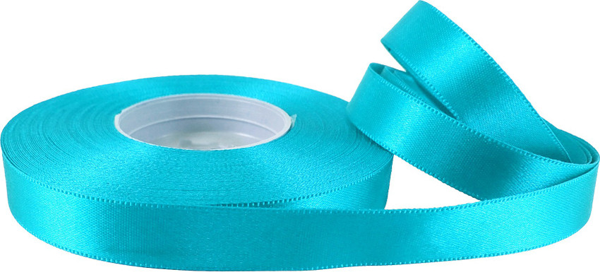 Aqua blue 2025 satin ribbon