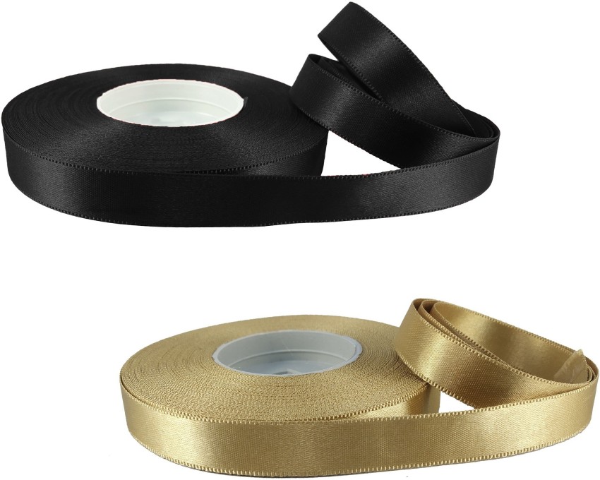 Uniqon (1.2cm X 18 Mtr) Black Satin Ribbon for Party Decoration Craft & Gift  Wrapping Black Satin Ribbon Price in India - Buy Uniqon (1.2cm X 18 Mtr)  Black Satin Ribbon for