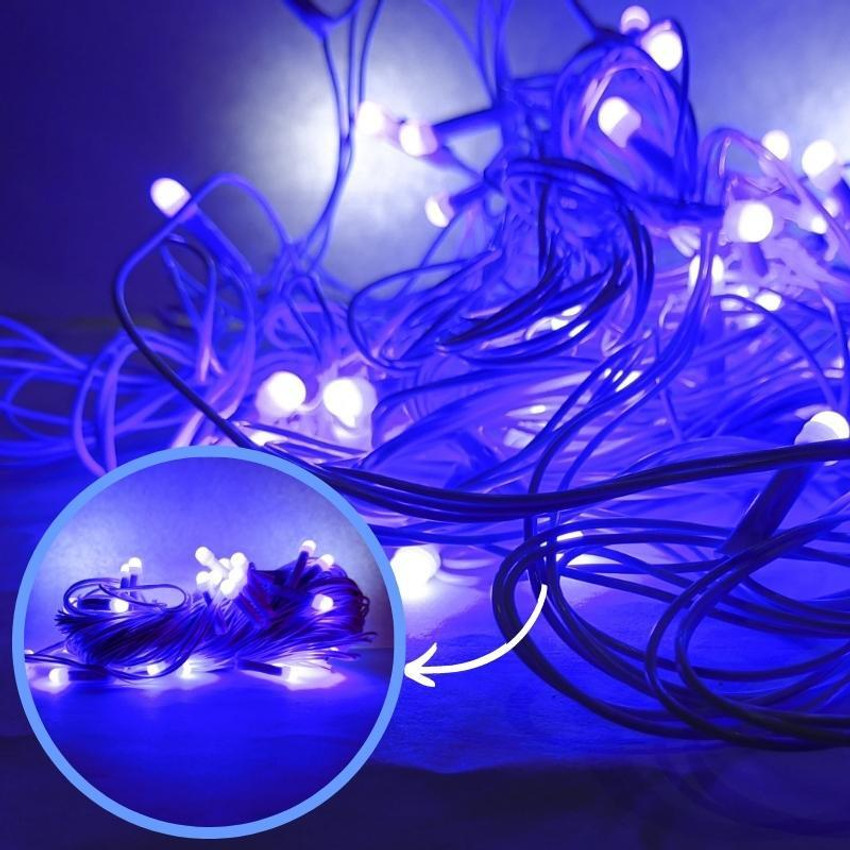 Blue rice store lights