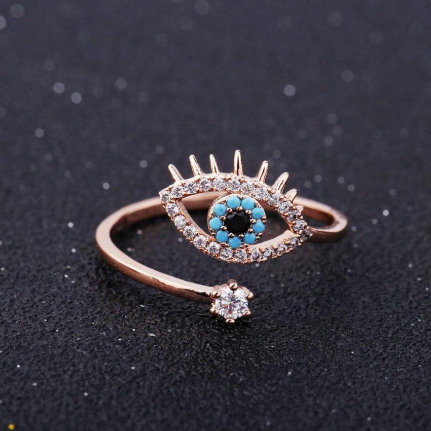 Evil eye deals rose gold ring