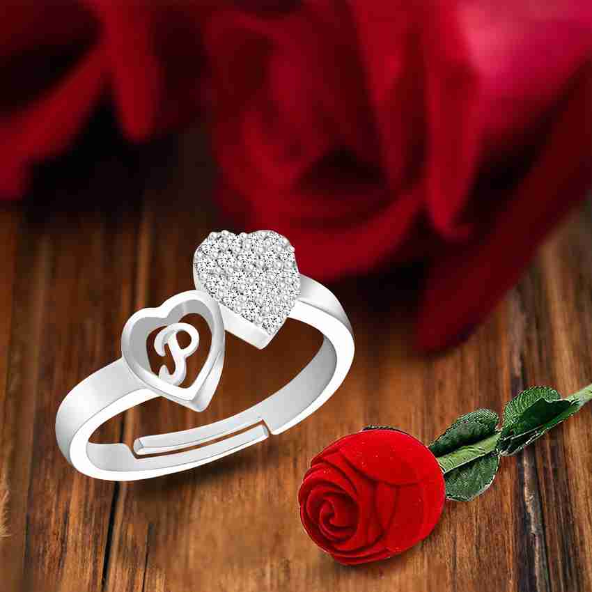 P name ring for girl store